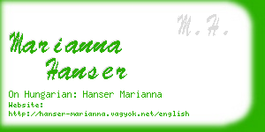 marianna hanser business card